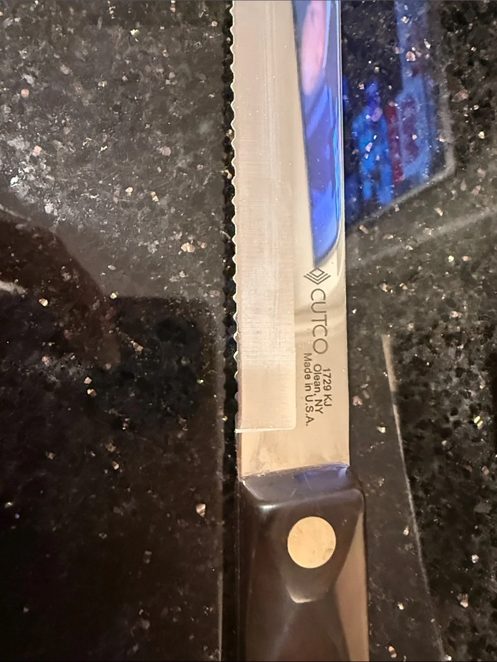 Cutco Serrated Knife with Dark Brown Handle 1729kj